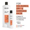 Nioxin Scalp + Hair Thickening System 4 Shampoo for Coloured, dry and damaged hair with Progressed Thinning,300ml