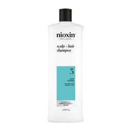 Nioxin Scalp + Hair Thickening System 3 Shampoo for Coloured, dry and damaged hair with Light Thinning, 1L