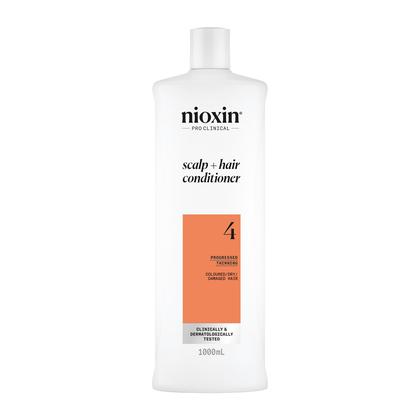 Nioxin Scalp + Hair Thickening System 4 Conditioner for Coloured, dry and damaged hair with Progressed Thinning, 1L