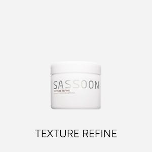 Sassoon Texture Refine: A light filtered clay that provides a matt finish with a hydrated look.
