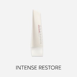 INTENSE RESTORE The ultimate weekly moisture treatment that has all the benefits of a mask without any superfluous weight added repairing and regenerating lifeless hair